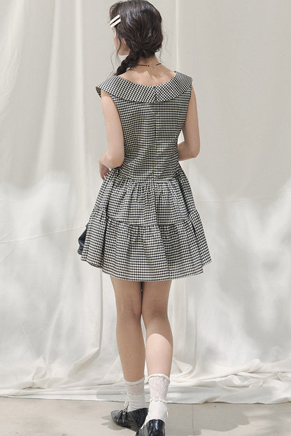 Cloud Garden Plaid Dress