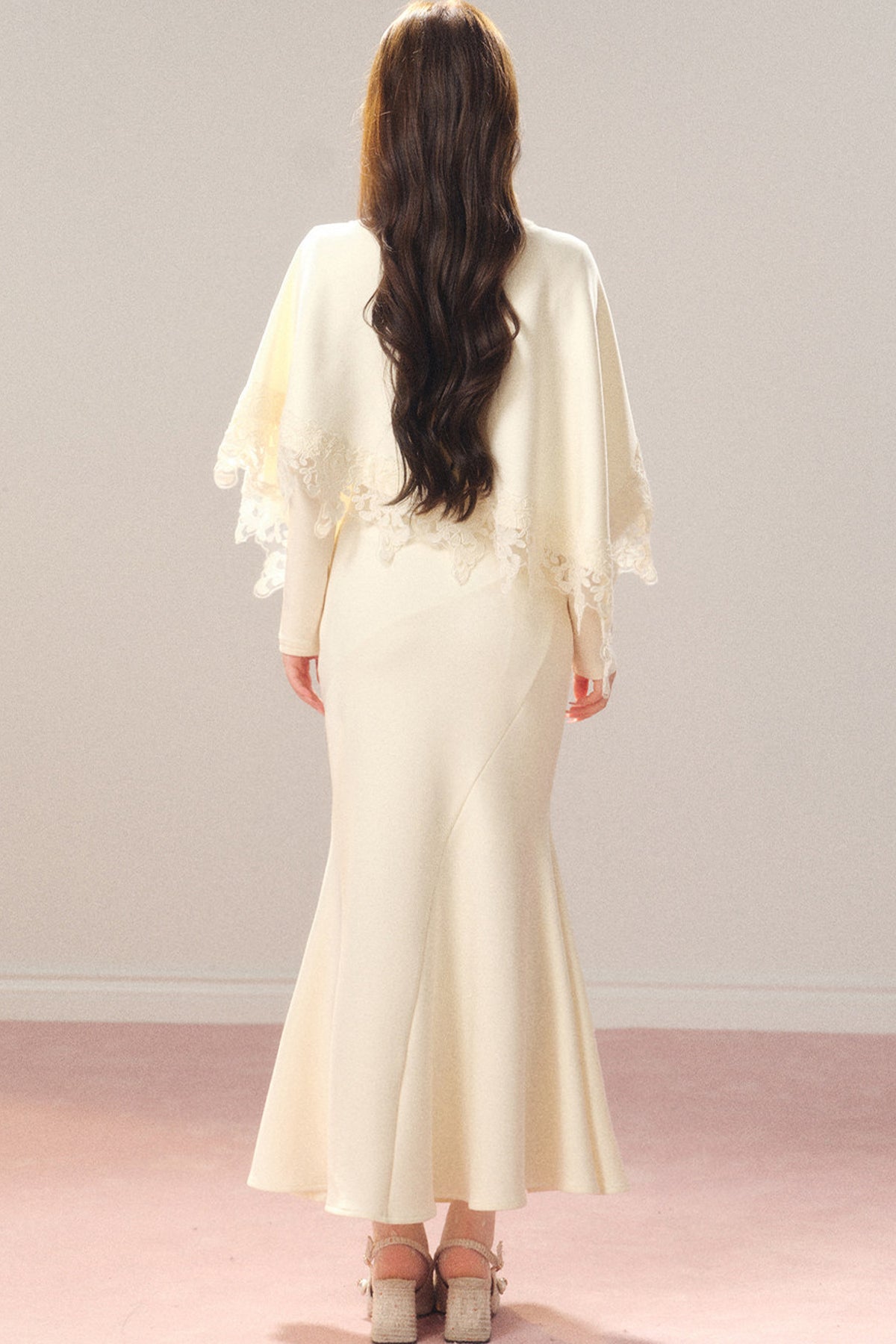 High-Waisted Elastic Fishtail Skirt