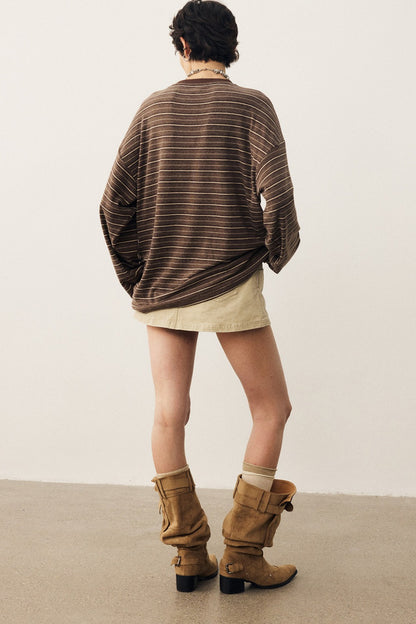 Striped Puppy Color-Blocked Sweater