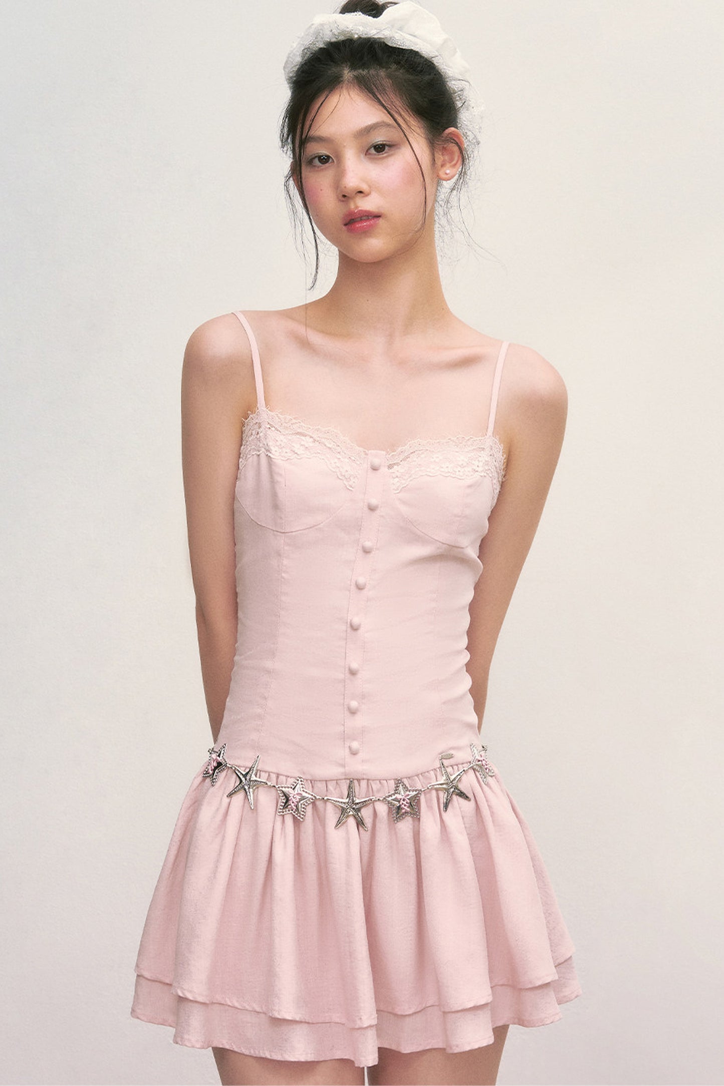 Ballet-Style Pink Suspender Dress