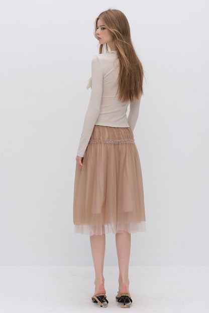 Lace-Up Hollow Lace T-Shirt