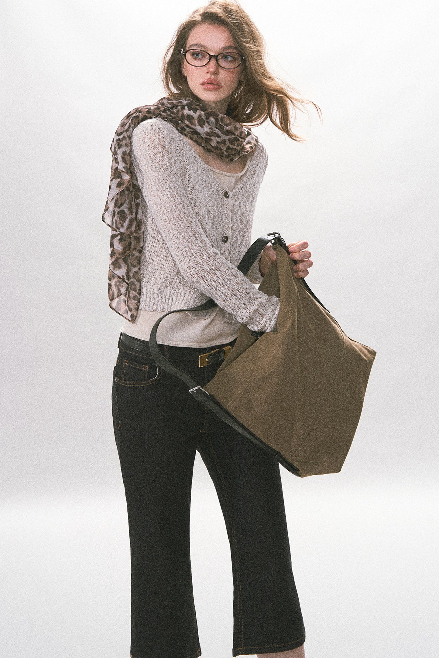 Textured Hollow-Out Knit Cardigan Jacket
