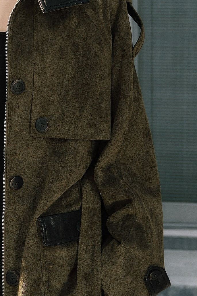 Suede Belted Jacket