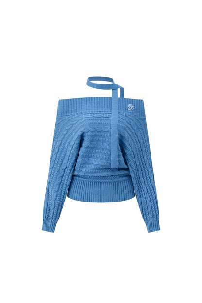 Maglia vintage con laccetto e spalle scoperte