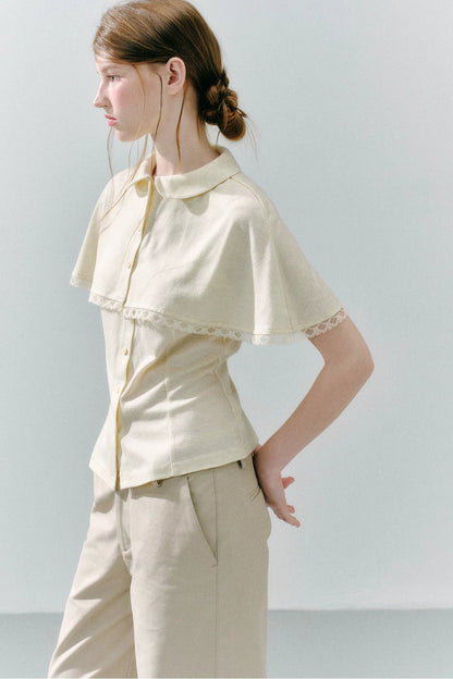 Cape Shirt and Skirt Set