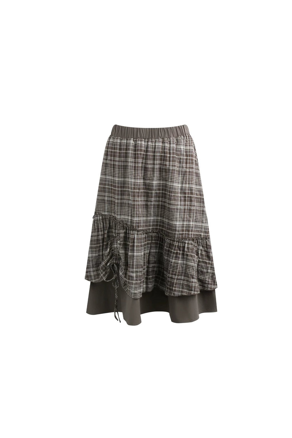 Plaid Multi-Layer Cake Skirt