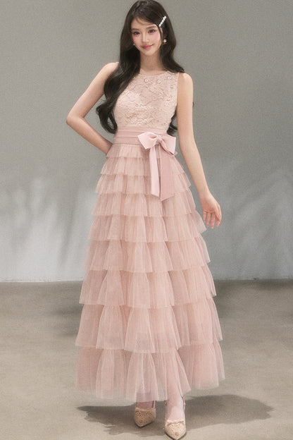 Retro French Lace Cake Dress