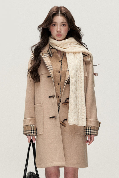 Retro Cream Baoli Duffle Coat