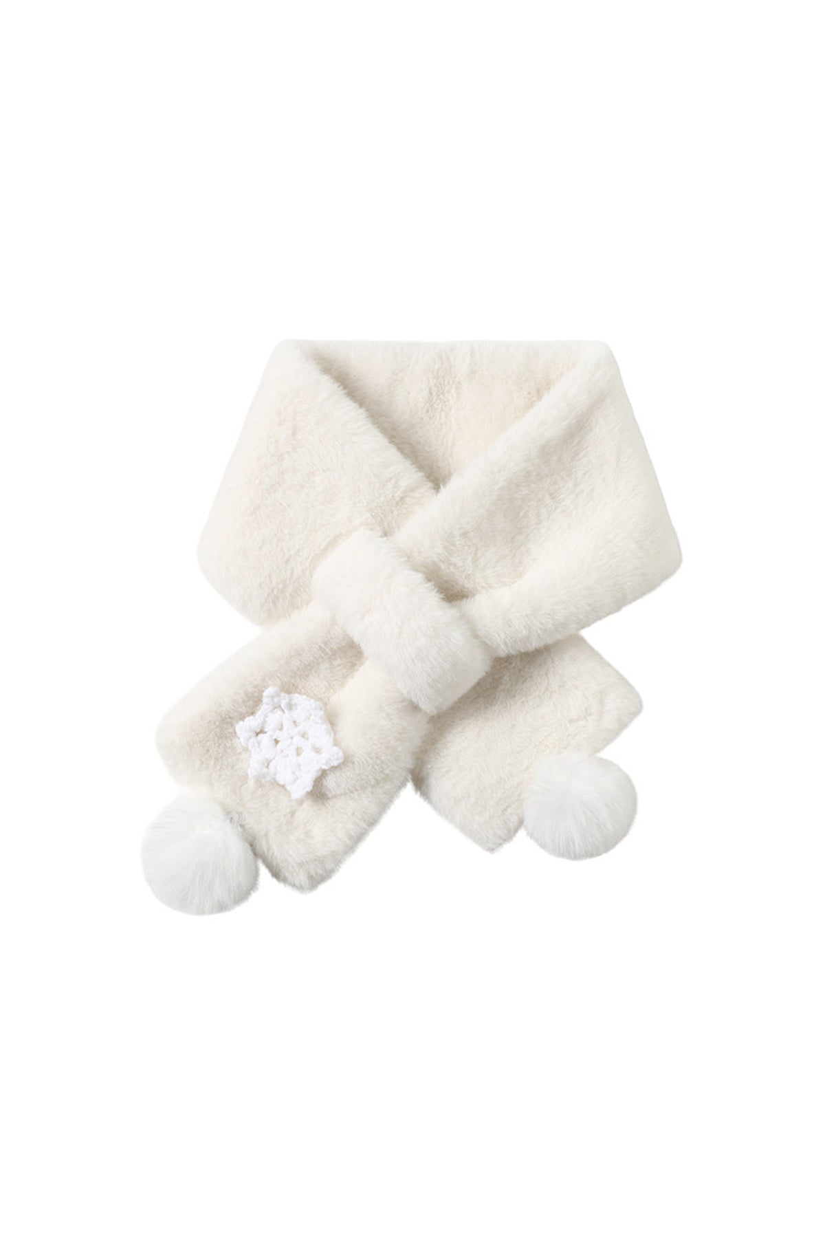 Flauschiger Schneeflocken-Schal und Halswärmer