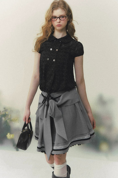 Bow Lace A-Line Skirt