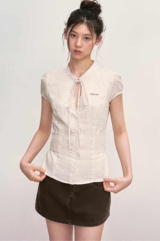 Chemisier BCBG à manches bouffantes