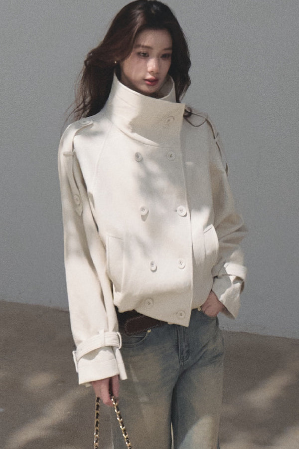 Knight-Style Oil-Waxed Leather Trench Jacket