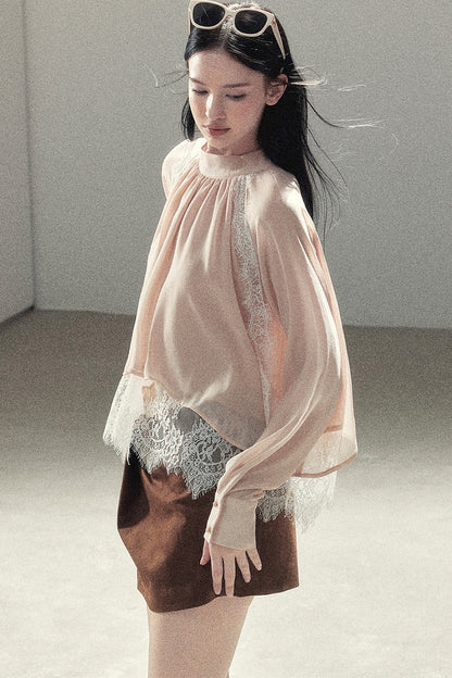 Lace Autumn Slit Skirt