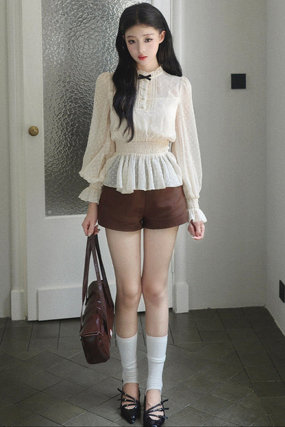 Retro Polka Dot Blouse Set-Up