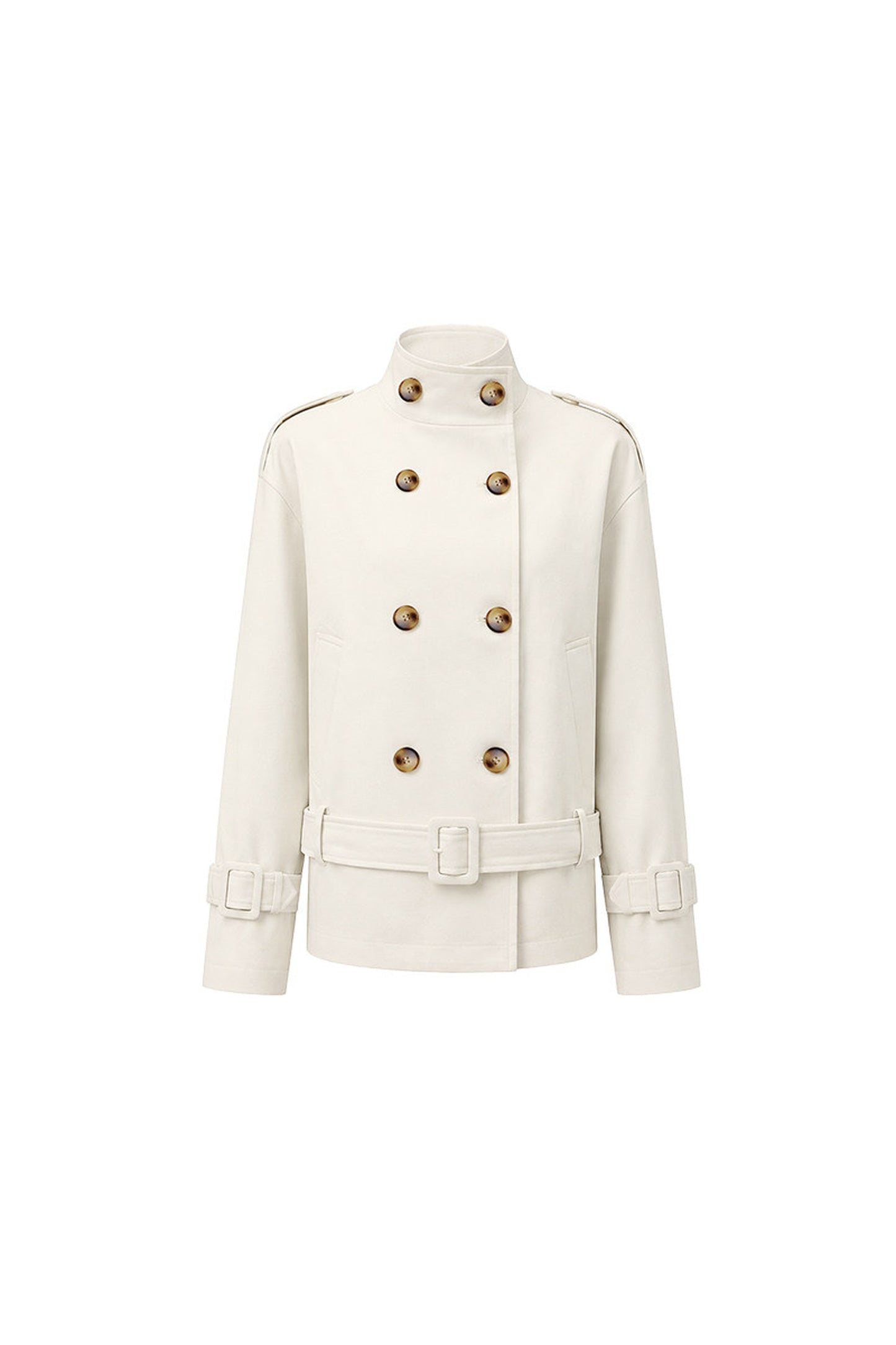 British Style Short Trench Coat and Skirt Set-Up