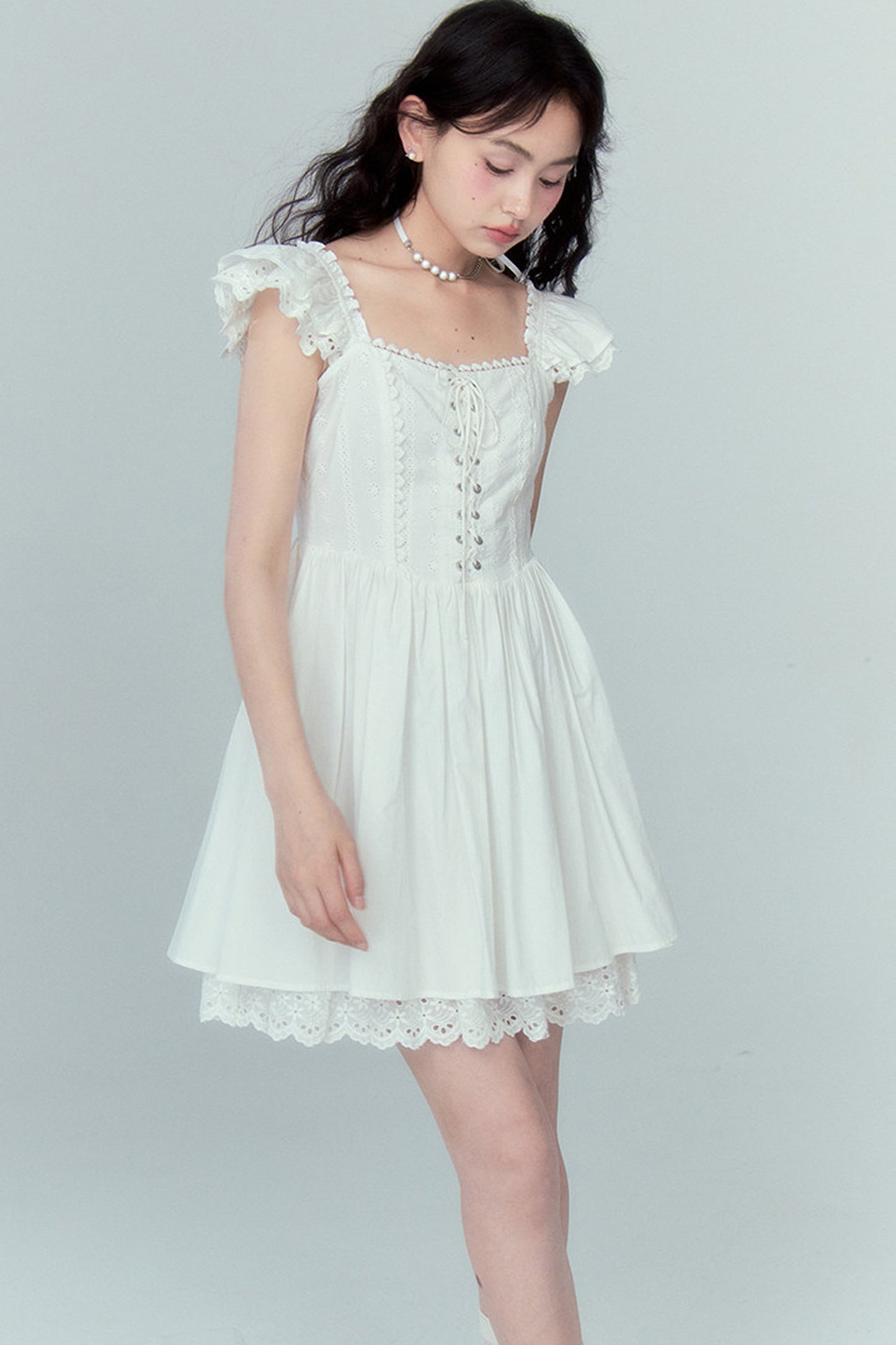 Jacquard Lace Patchwork Dress