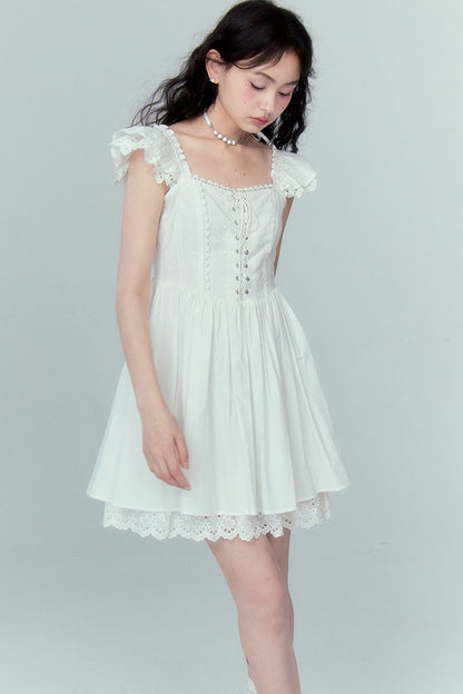 Jacquard Lace Patchwork Dress