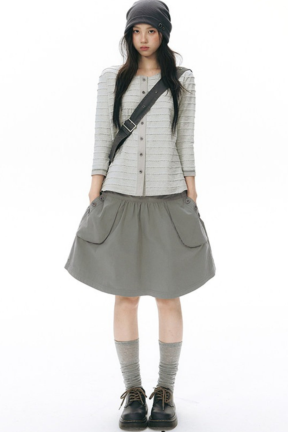 Haut cardigan tricoté à manches longues
