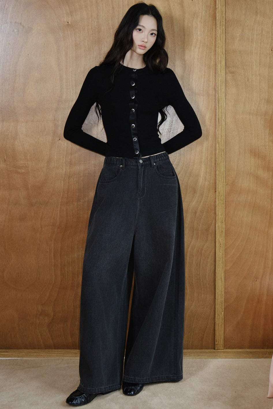 Pure Wool Button Knit Top
