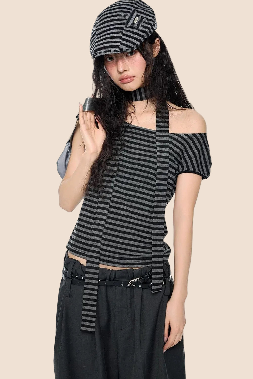 Striped Off-Shoulder Top