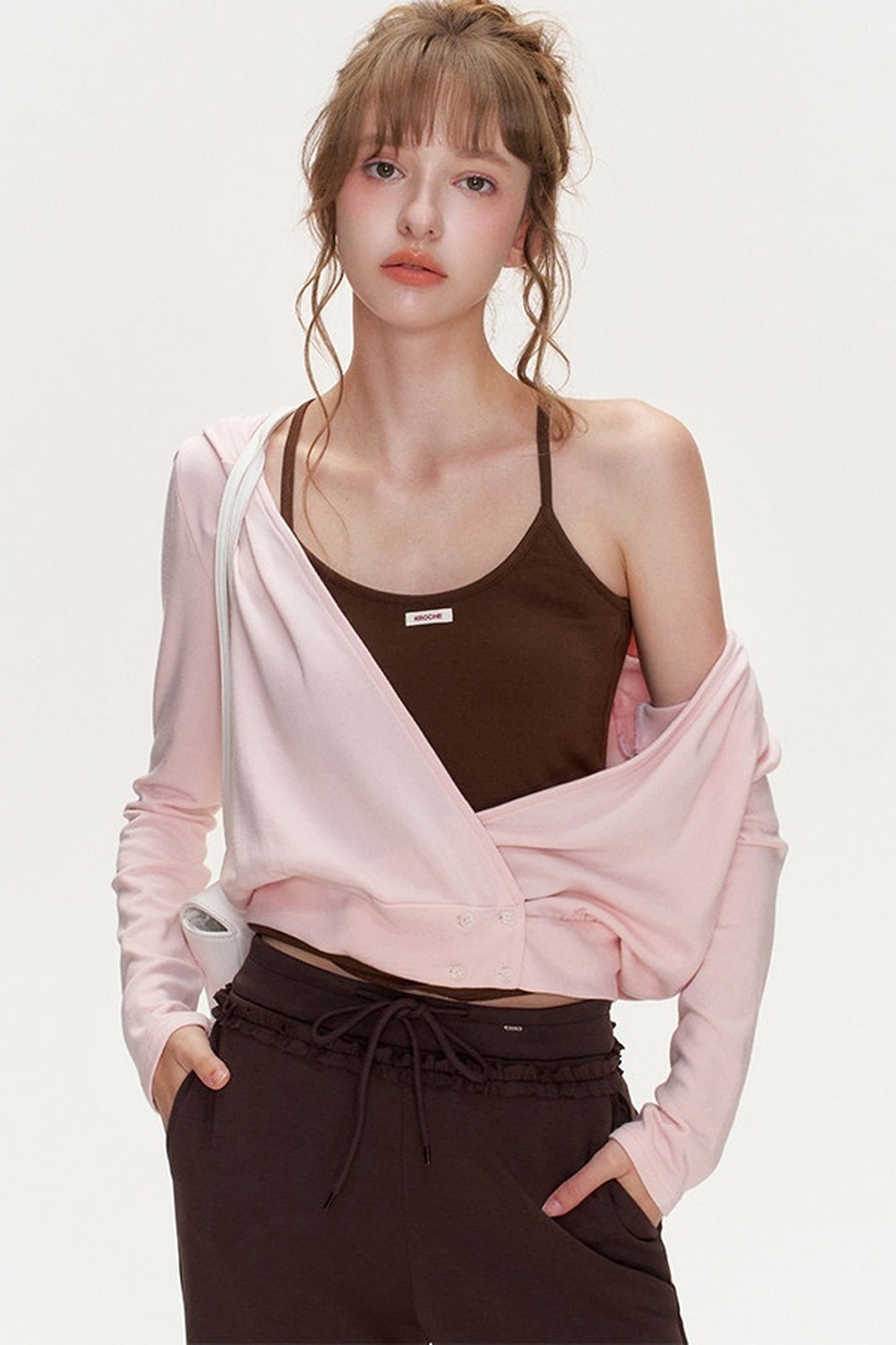 Cross V-Neck Layered Top