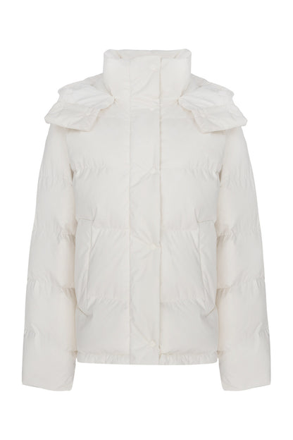 Loose Fit Hooded Duck Down Jacket
