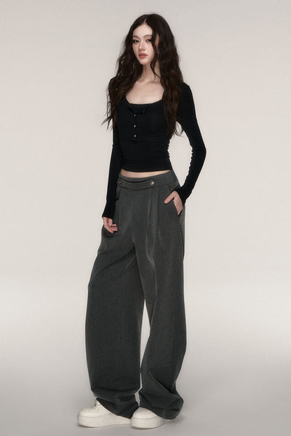 Long-Sleeved Top and Camisole Set