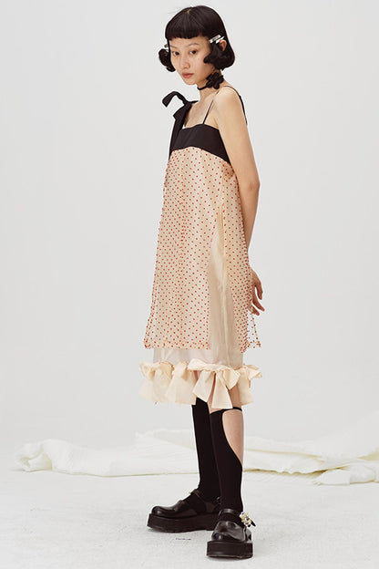 Fragmented Bowknot Strap Dress