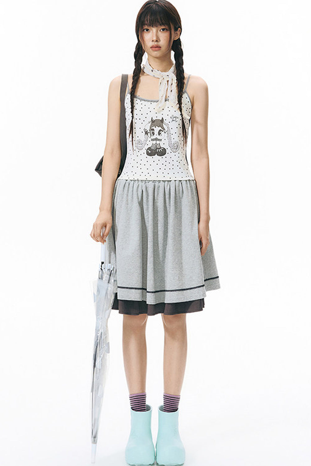 Reversible Color-Blocked Knit Skirt