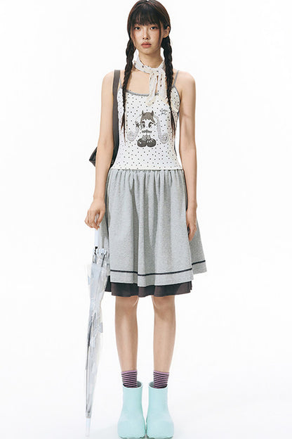 Reversible Color-Blocked Knit Skirt