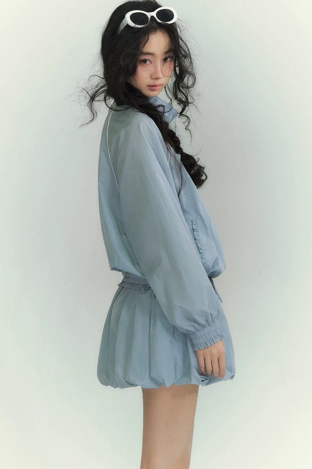Floral patchwork collar jacket set