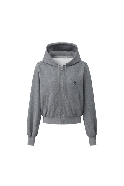 Hooded Drawstring Cardigan Set-Up