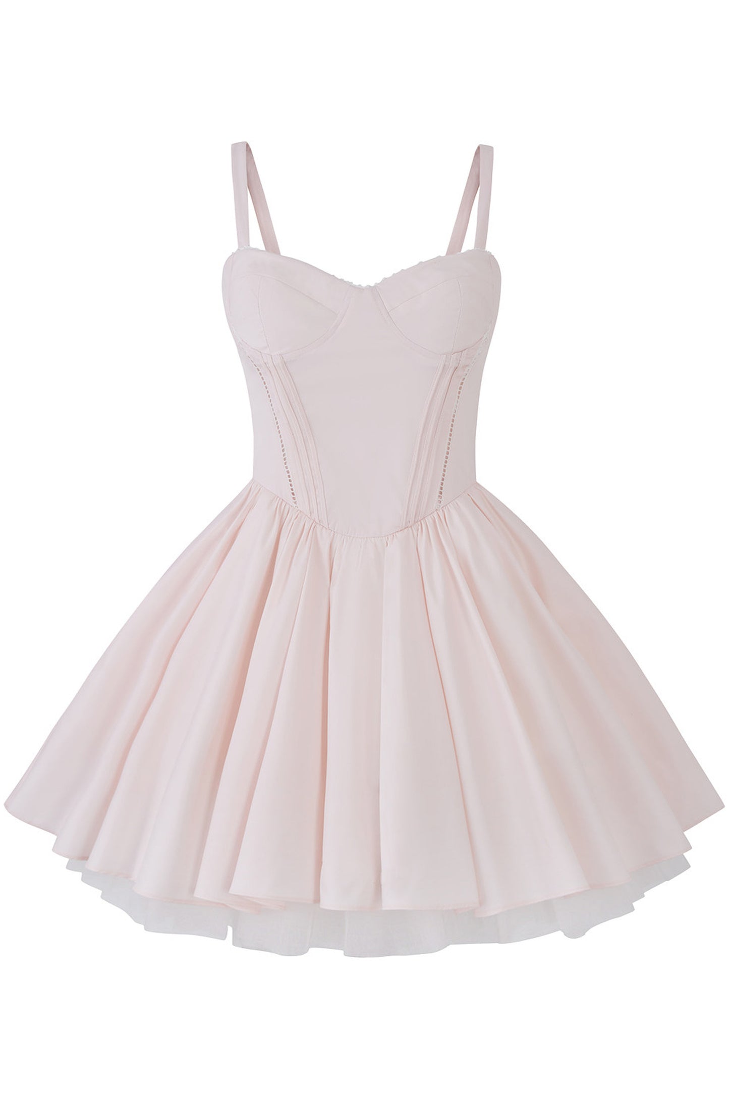 Vertical Cut Stand-Up Collar Slip Dress