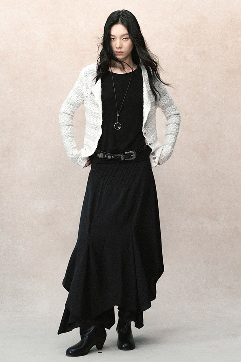 Genesis cardigan trasparente a maglia