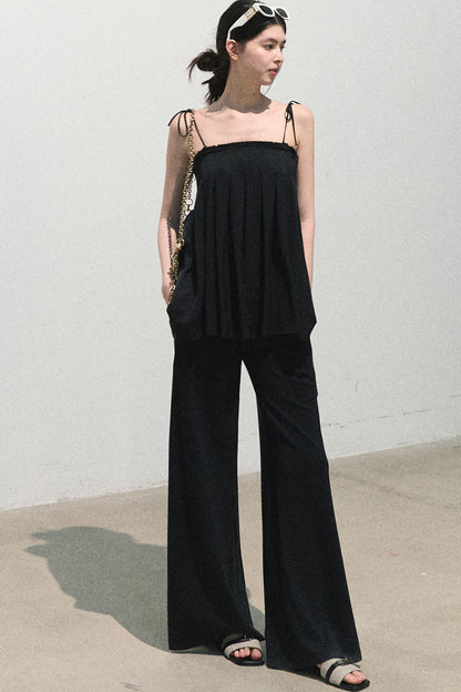 Modal Knit Wide-Leg Pants