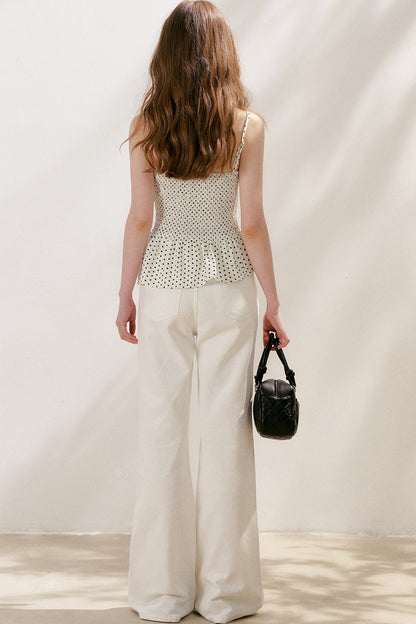 Asymmetrical Polka Dot Camisole