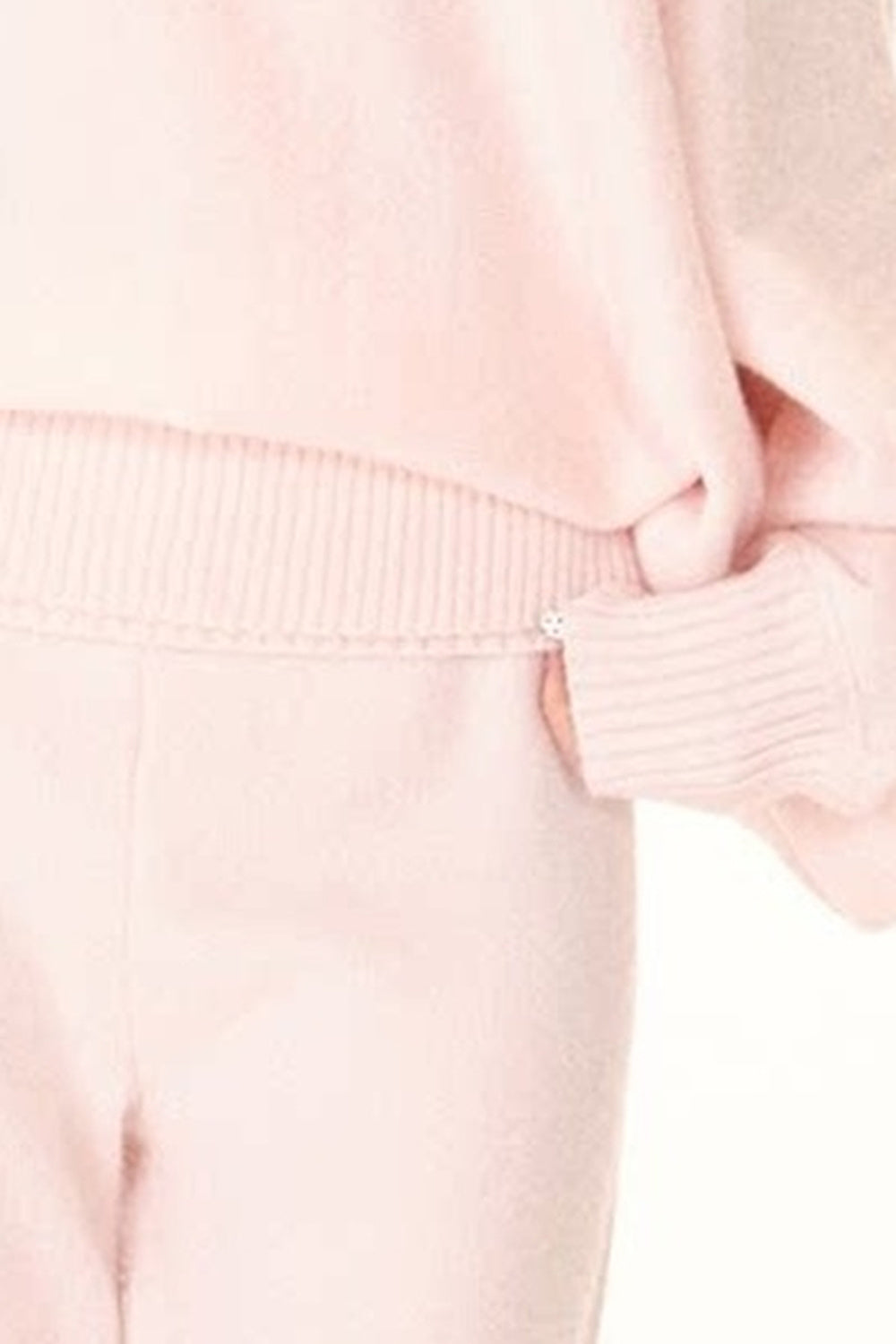 Pink Porcelain Off-Shoulder Knit Set-Up