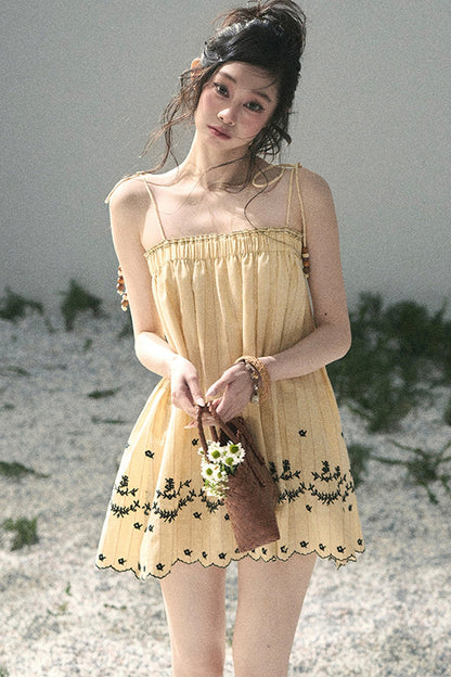 Double-Sided Wave Hem Dress