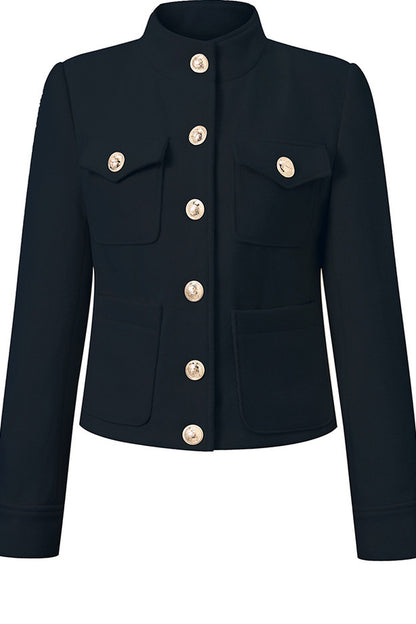 Woolen Tweed Jacket and Skirt Set-Up