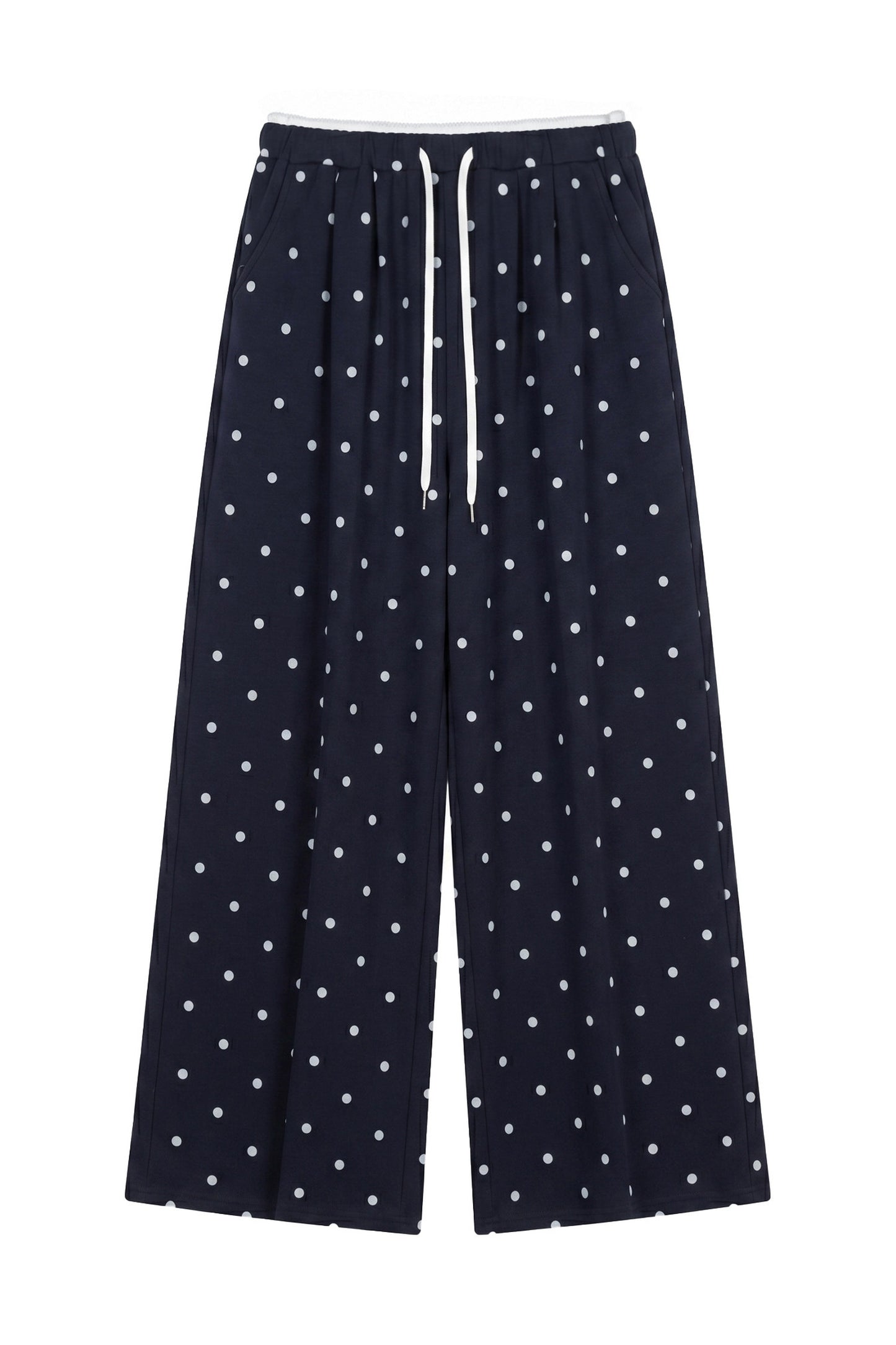Polka Dot Mid-Sleeve Top Set-Up