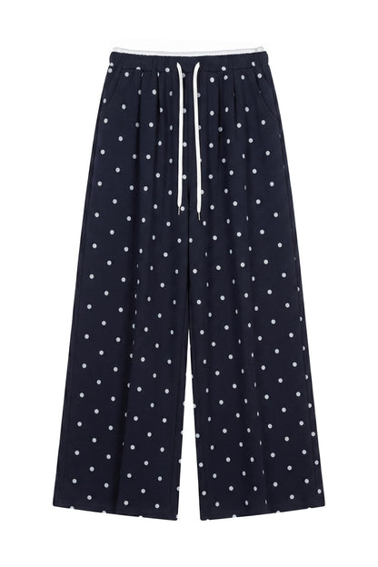 Polka Dot Mid-Sleeve Top Set-Up