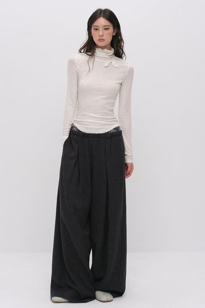 X-Line 3D Bow Tencel Wool T-Shirt