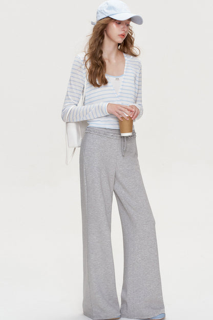 Cross V-Neck Layered Top