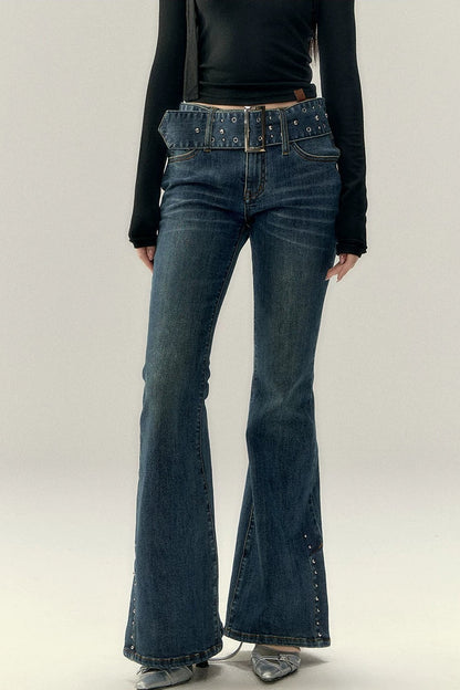 Asymmetrical Off-Shoulder Washed Shirt Set-Up