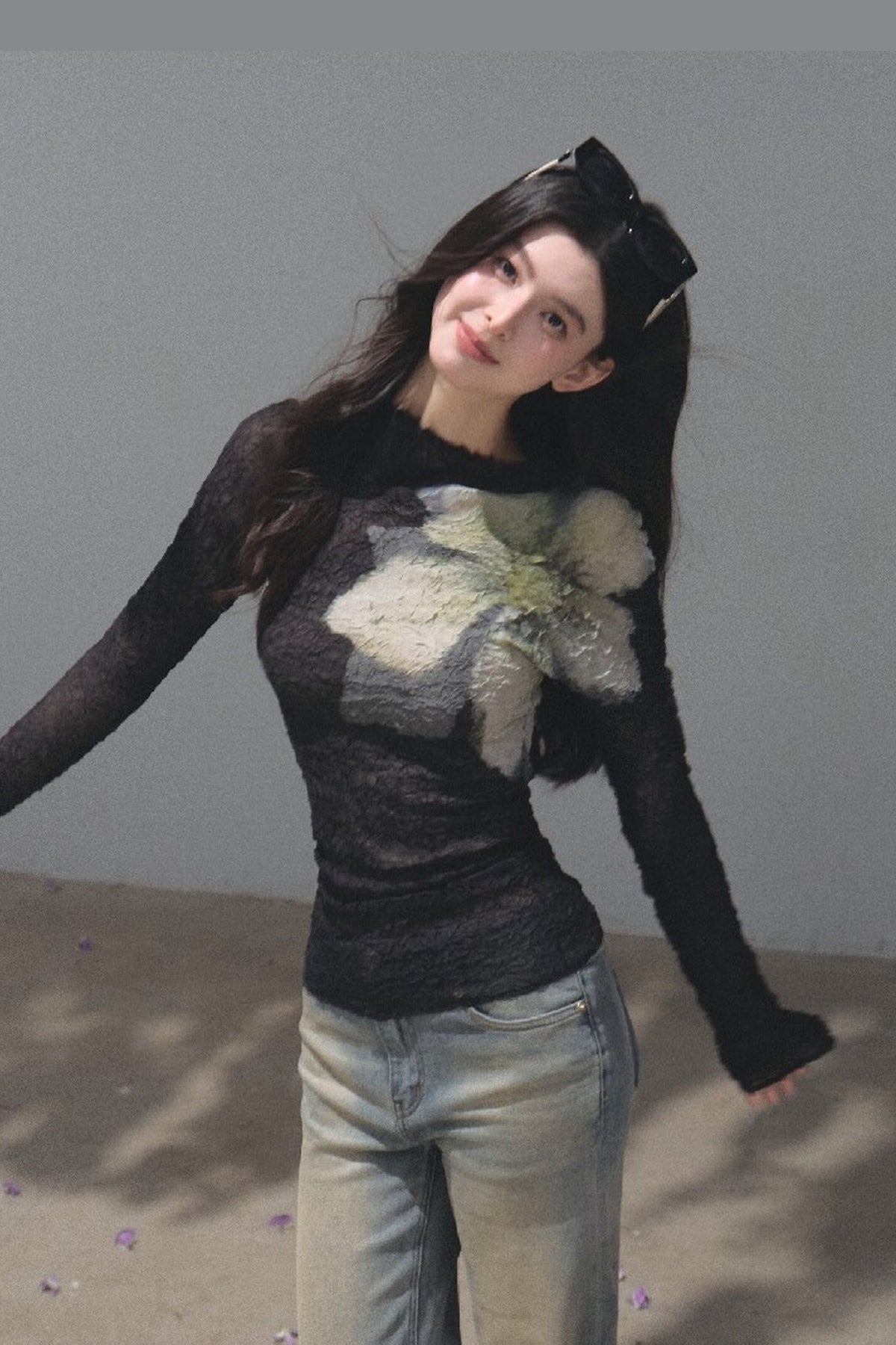 Two-Way Long-Sleeved Knit Base Layer Pullover