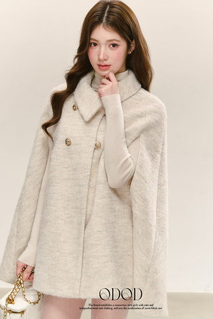 Woolen Cape Shawl Coat