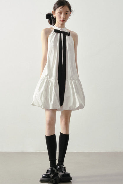 Cloud Ribbon Halter Dress