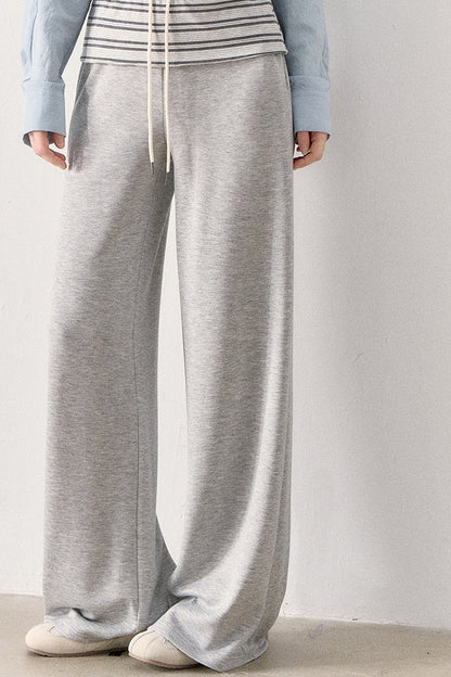 Relaxed Knit Wide Leg Pants and Shirt Set