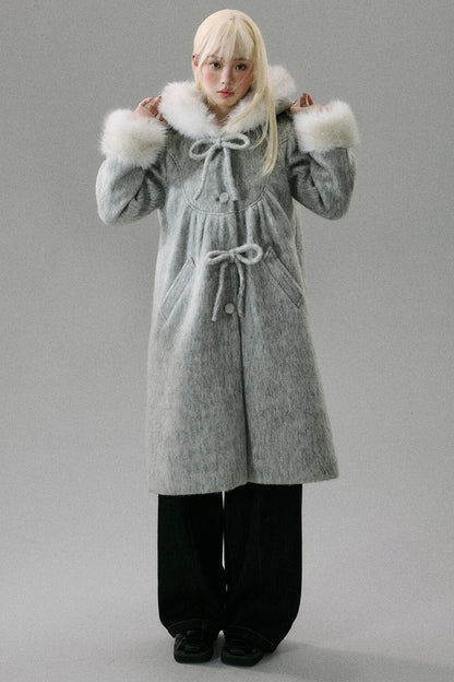 Honeysuckle Water Ripple Wool Cape