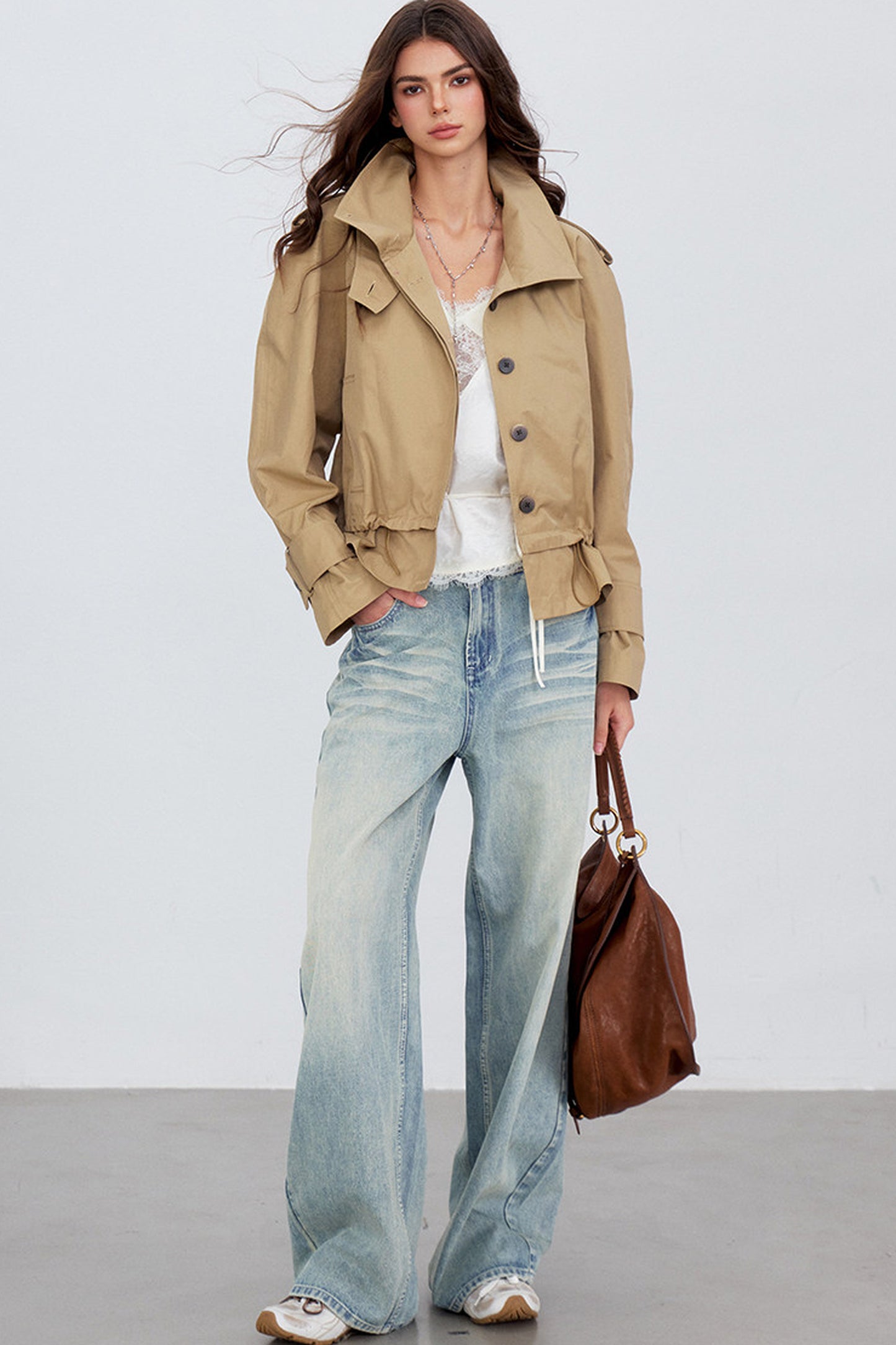 Modern Stand Collar Windbreaker Jacket